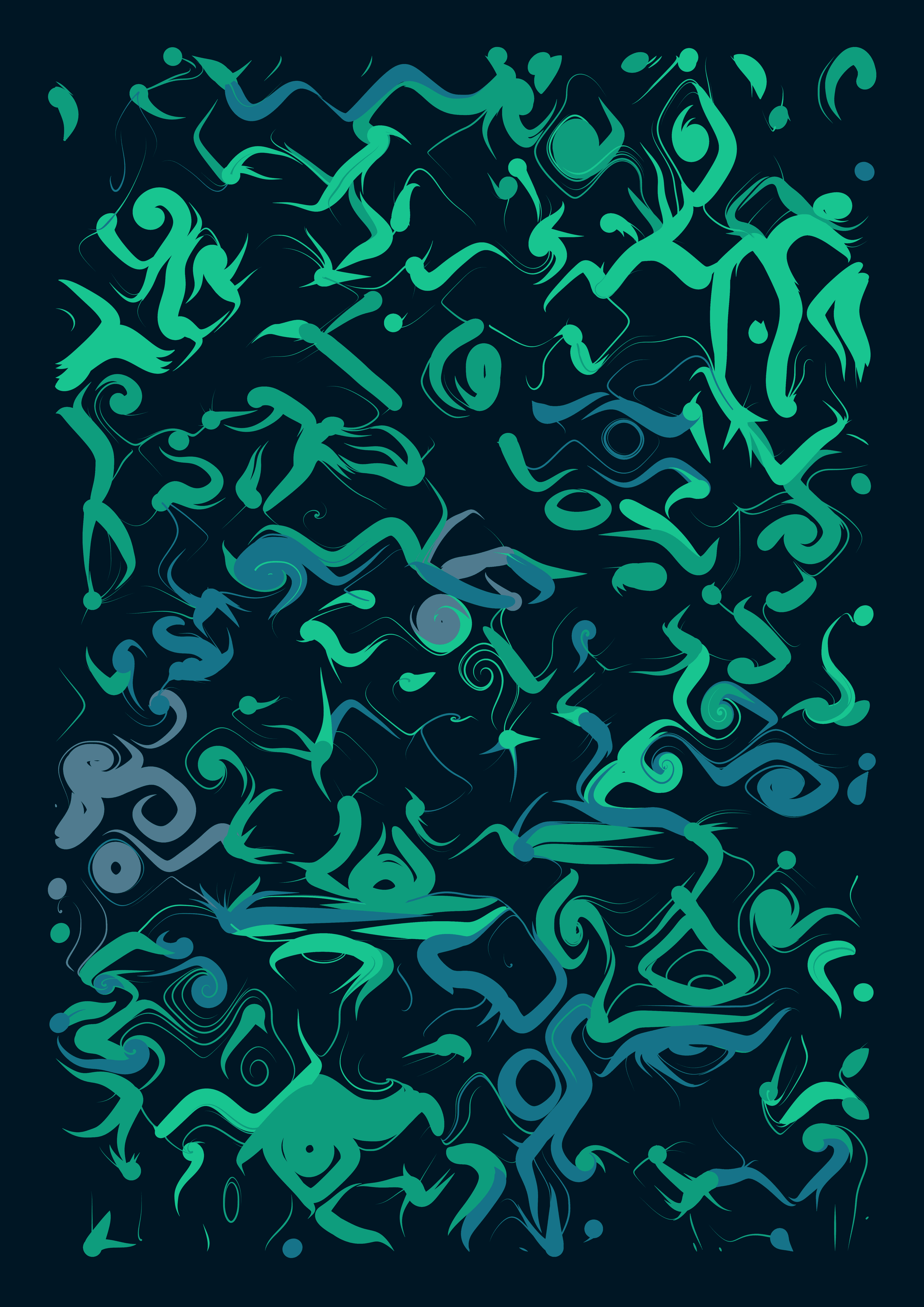 smooth swirling art based on Perlin noise